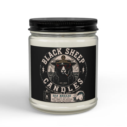 Scented Soy Candles with Black Lid, (4 and 9oz)
