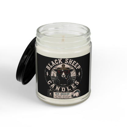 Scented Soy Candles with Black Lid, (4 and 9oz)